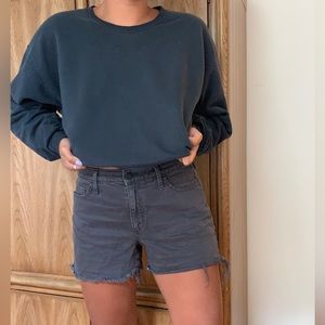 Black cut off shorts